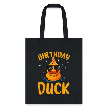 Rubber Duckies Birthday Duck Rubber Duck - Tote Bag - black - Front