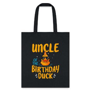 Rubber Duckies Uncle Of The Birthday Duck Rubber - Tote Bag - black - Front