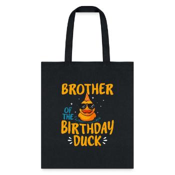 Rubber Duckies Brother Of The Birthday Duck Rubber - Tote Bag - black - Front