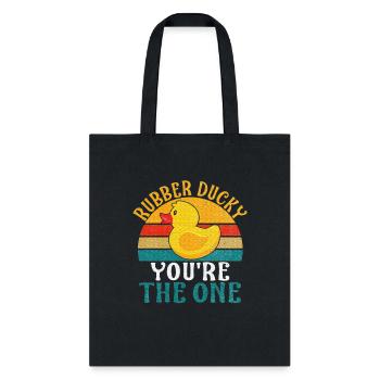 Rubber Ducky you are the one Duck - Tote Bag - black - Front