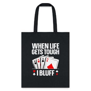 Poker Design Card Player Gambling Casino - Tote Bag - black - Front