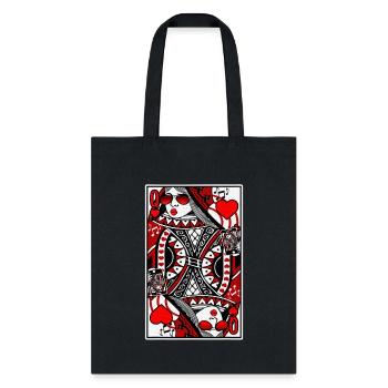 Queen Of Hearts Casino Blackjack Poker - Tote Bag - black - Front