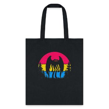 Retro Pan Mothman Pansexual Pride - Tote Bag - black - Front