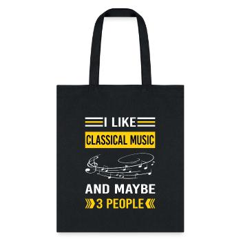 3 People Classical Music - Tote Bag - black - Front