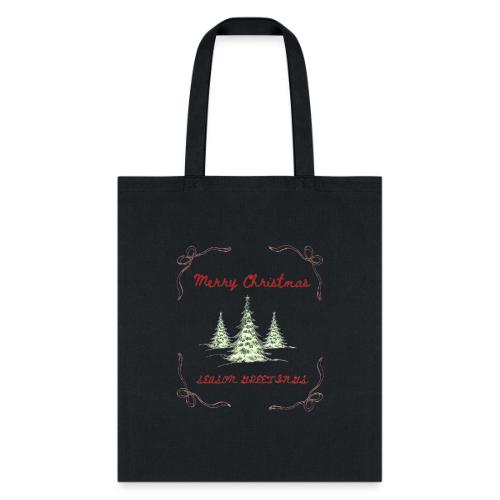 Beautiful Green Christmas Tree Graphic - Tote Bag