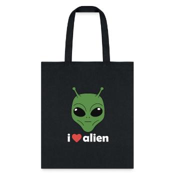 I Love Alien - Tote Bag - black - Front