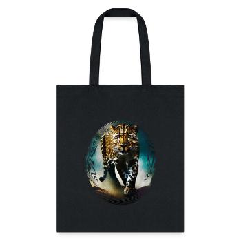 Leopard And Tribal pattern - Tote Bag - black - Front