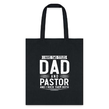 Pastor Dad Religious Father - Tote Bag - black - Front