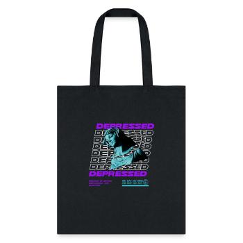 Depressed Statue Streetwear - Tote Bag - black - Front