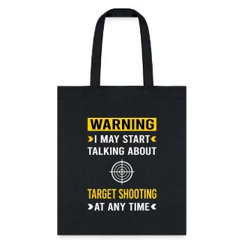 Warning Target Shooting - Tote Bag - black - Front