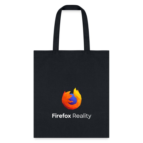 Firefox Reality - Transp., Vertical, White Text - Tote Bag