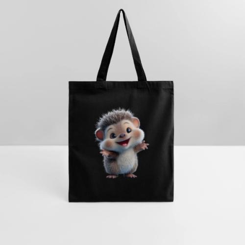 Playful Cartoon Hedgehog with Joyful Pose - Tote Bag