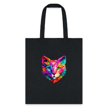 cat logo on the occasion of Valentines Day - Tote Bag - black - Front