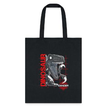 Prehistoric Predator – Velociraptor in Action - Tote Bag - black - Front