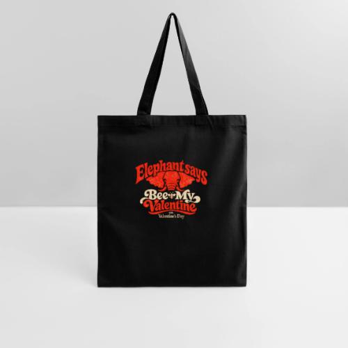 Retro Elephant Bee My Valentine Cute Couple - Tote Bag