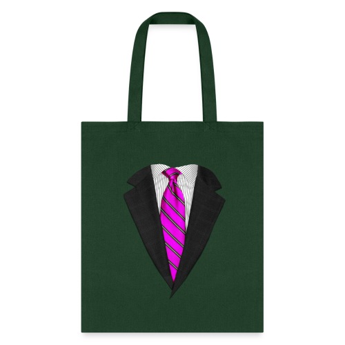 Pink Suit Up! Realistic Suit & Tie Casual Graphic - Tote Bag