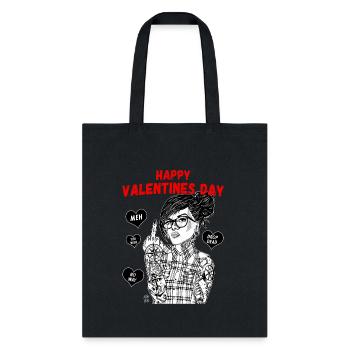 Anti Happy Valentines Day - Tote Bag - black - Front