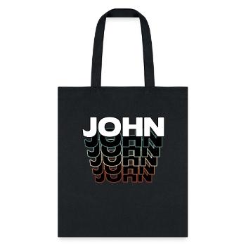John Funny Retro Vintage Sunset John 80s 90s - Tote Bag - black - Front