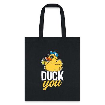 Funny & Cute Duck Lover Owner Motif - Ducks - Tote Bag - black - Front