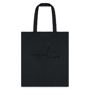 mouse heartbeat - Tote Bag - black - Front