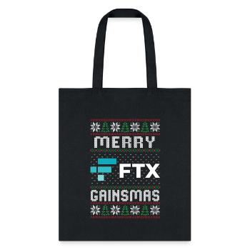 Merry Gainsmas FTX Ugly Christmas Sweater Risk - Tote Bag - black - Front