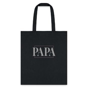 papa logo - Tote Bag - black - Front