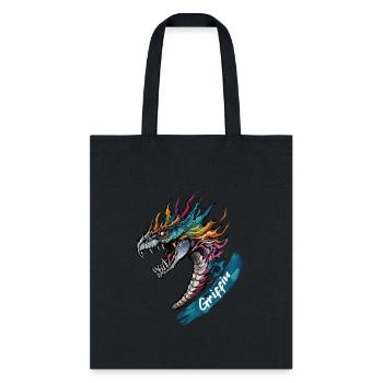 Majestic Griffin - Guardian of the Skies - Tote Bag - black - Front