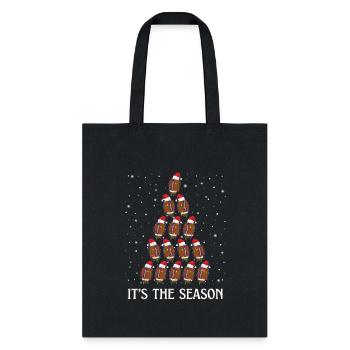Football Christmas Tree It's The Season - Tote Bag - black - Front