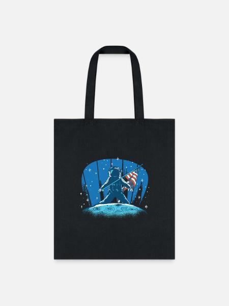 Moon Landing - Astronaut Design - Tote Bag - black
