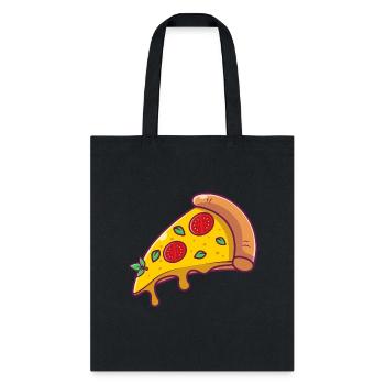Flying Slice Of Pizza - Tote Bag - black - Front