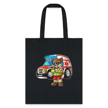 Paramedic - Raccoon - Tote Bag - black - Front