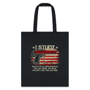 I Study Triggernometry Good With Numbers Gun - Tote Bag - black - Front