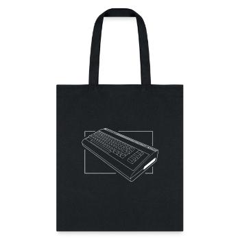 retro oldschool computer from 80s - Tote Bag - black - Front