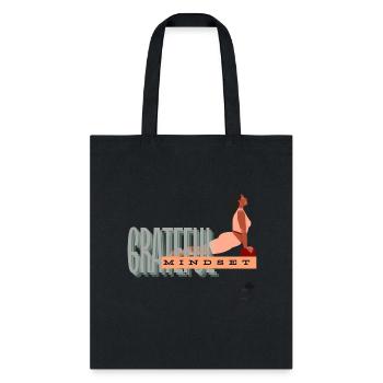 Grateful Mindset blk yogi - Tote Bag - black - Front