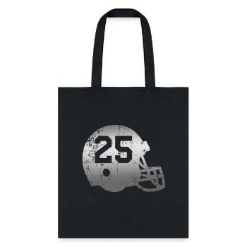 Football 25 Jersey Number - Tote Bag - black - Front