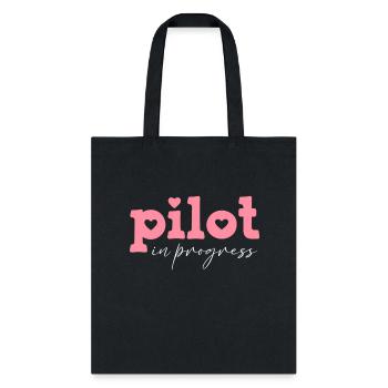 Pilot In Progress Future Pilot Aviation - Tote Bag - black - Front