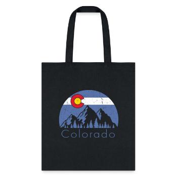 Colorado Mountain Flag - Tote Bag - black - Front