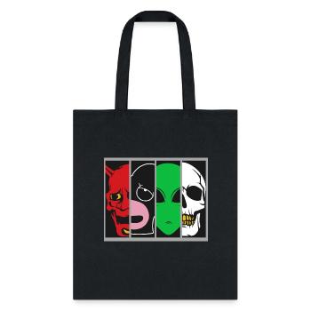 HALLOWEEN FACES MEN WOMEN - Tote Bag - black - Front