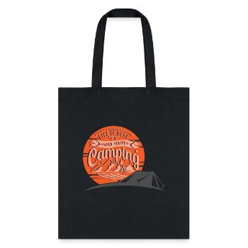 Camping - Tote Bag - black - Front