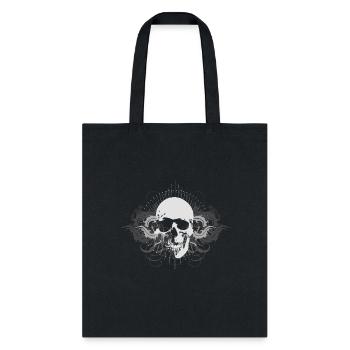 skull gothic with ornaments - Tote Bag - black - Front