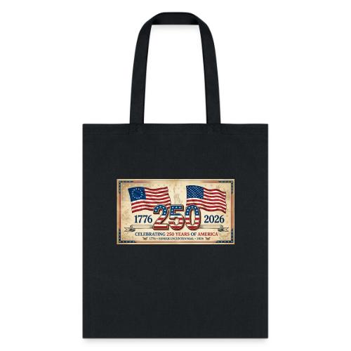 USA 250th Anniversary Flags Emblem - Tote Bag