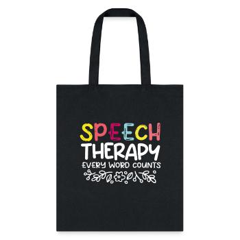 Speech Language Pathologist SLP Speech Therapy - Tote Bag - black - Front