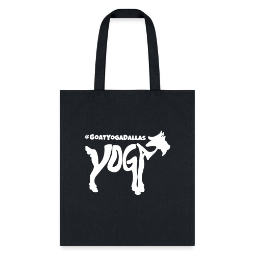 Goat Yoga Dallas White Logo - Tote Bag