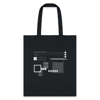 retro gamer geometric design - Tote Bag - black - Front