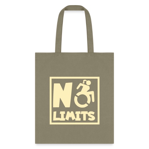 No limits for this female wheelchair user - Tote Bag