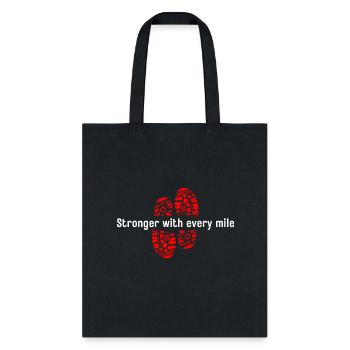 Stronger with every mile - Marathon - Tote Bag - black - Front