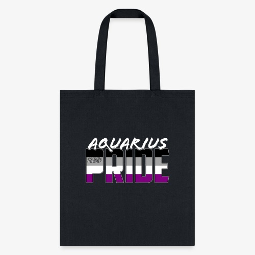 Aquarius Asexual Pride Flag Zodiac Sign - Tote Bag