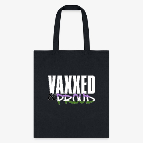 Vaxxed & Proud Genderqueer Pride Flag - Tote Bag