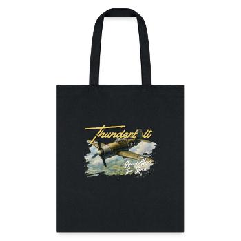 THUNDERBOLT – Vintage Warbird Art - Tote Bag - black - Front