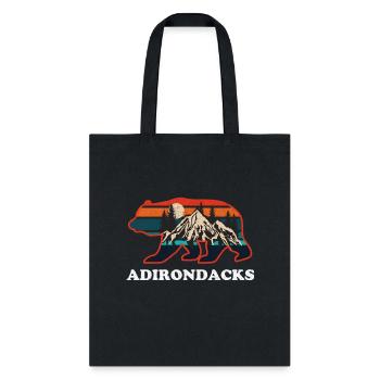 Adirondac New York Ny Moains Camg Bear - Tote Bag - black - Front